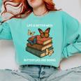 Life Is Better With Butterflies And Books Cute Butterfly Comfort Colors Sweatshirt Butter