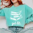 Get Lit Books Comfort Colors Sweatshirt Butter