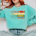 Literacy And Justice For All Reading Book Club Librarian Comfort Colors Sweatshirt Butter Literacy And Justice For All Reading Book Club Librarian Comfort Colors Sweatshirt Butter