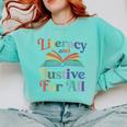 Literacy Justice For All Stop Book Banning Protect Librarian Comfort Colors Sweatshirt Butter Literacy Justice For All Stop Book Banning Protect Librarian Comfort Colors Sweatshirt Butter