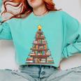 Literary Book Tree Bookish Shelf Art For Avid Readers Comfort Colors Sweatshirt Butter