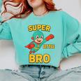 Little Cute Superhero Brother Comic Book Baby Bro Comfort Colors Sweatshirt Butter