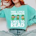 This Little Leprechaun Likes To Read St Patrick's Day Book Comfort Colors Sweatshirt Butter This Little Leprechaun Likes To Read St Patrick's Day Book Comfort Colors Sweatshirt Butter