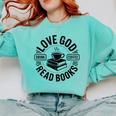 Love God Drink Coffee Read Books Christian Book Lover Comfort Colors Sweatshirt Butter Love God Drink Coffee Read Books Christian Book Lover Comfort Colors Sweatshirt Butter
