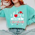 I Love Being A Librarian Library Book Valentine's Day Comfort Colors Sweatshirt Butter