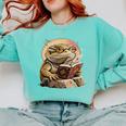 Nerdy Bearded Dragon Glasses Book Reading Comfort Colors Sweatshirt Butter Nerdy Bearded Dragon Glasses Book Reading Comfort Colors Sweatshirt Butter