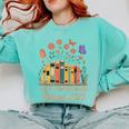 A New Chapter Begins Retired 2025 Books Flowers Comfort Colors Sweatshirt Butter A New Chapter Begins Retired 2025 Books Flowers Comfort Colors Sweatshirt Butter