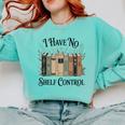 I Have No Shelf Control Book Lover Pun Reader Humor Comfort Colors Sweatshirt Butter