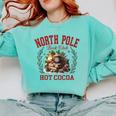 North Pole Book Club Hot Cocoa Bookworm Christmas Xmas Comfort Colors Sweatshirt Butter