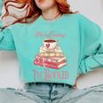 Not Today I'm Booked Book Lover Book Stack Coquette Bow Comfort Colors Sweatshirt Butter