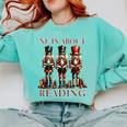 Nuts About Reading Nutcracker Reading Book Lover Christmas Comfort Colors Sweatshirt Butter
