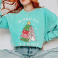 Oh What Fun It Is To Read Book Christmas Tree Premium Tri-Blend Comfort Colors Sweatshirt Butter