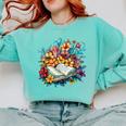 Open Book With Colorful Floral Reading Magic Comfort Colors Sweatshirt Butter Open Book With Colorful Floral Reading Magic Comfort Colors Sweatshirt Butter