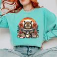 Owl Reading Books Book Library Bookworm Comfort Colors Sweatshirt Butter