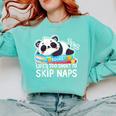 Panda Napping On Books Life’s Too Short To Skip Naps Comfort Colors Sweatshirt Butter Panda Napping On Books Life’s Too Short To Skip Naps Comfort Colors Sweatshirt Butter