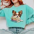 Papillon Books Reading Dog Breed Graphic For Men Women Kids Comfort Colors Sweatshirt Butter Papillon Books Reading Dog Breed Graphic For Men Women Kids Comfort Colors Sweatshirt Butter