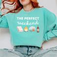 The Perfect Weekend Camping Essentials Wine Books Campfire Comfort Colors Sweatshirt Butter