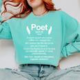 Poetry Poem Author Literature Book Lover Book Worm Poet Comfort Colors Sweatshirt Butter