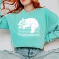 Polar Bear Reading Book Pajama Sleep Comfort Colors Sweatshirt Butter