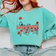 Poppy Field Wizard Of Oz Cowardly Brave Lion Book Comfort Colors Sweatshirt Butter