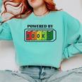 Powered By Books Bookworm Librarian Reading Comfort Colors Sweatshirt Butter