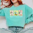 Preppy 100 Days Of School Goose Coffee Books Teacher Life Comfort Colors Sweatshirt Butter