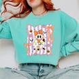 Preppy Coquette Bow Ghost Reading Books Halloween Book Comfort Colors Sweatshirt Butter