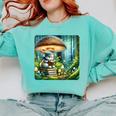 Rabbit Reading Book Under Large Mushroom Easter Bandana Comfort Colors Sweatshirt Butter Rabbit Reading Book Under Large Mushroom Easter Bandana Comfort Colors Sweatshirt Butter