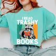 Raccoon Smutty Book Lover Spicy Romance Novels Women's Comfort Colors Sweatshirt Butter