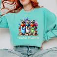 Racoons Trash Reader Book Lover Romantic Novels Premium Comfort Colors Sweatshirt Butter