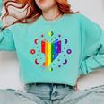 Rainbow Book With Stars And Moon Phases Gay Pride LGBT Comfort Colors Sweatshirt Butter Rainbow Book With Stars And Moon Phases Gay Pride LGBT Comfort Colors Sweatshirt Butter