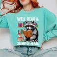Well Read & Slightly Feral Raccoon Book Lover Graphic Comfort Colors Sweatshirt Butter Well Read & Slightly Feral Raccoon Book Lover Graphic Comfort Colors Sweatshirt Butter