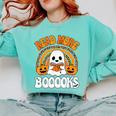 Read More Books Booooks Ghost Pumpkin Cute Teacher Halloween Comfort Colors Sweatshirt Butter