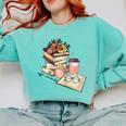Read Books Drink Coffee For Women Comfort Colors Sweatshirt Butter
