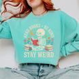 Read Books Be Kind Stay Weird Skeleton Reading Book Comfort Colors Sweatshirt Butter Read Books Be Kind Stay Weird Skeleton Reading Book Comfort Colors Sweatshirt Butter