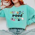 Read Children's Books Teacher Comfort Colors Sweatshirt Butter