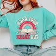 Read Your Heart Out Book Lover Fun Reading Time Comfort Colors Sweatshirt Butter