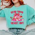 Read Your Heart Out Teacher Valentine Reading Book Lover Comfort Colors Sweatshirt Butter