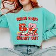 Read Your Heart Out Valentine Reading Book Girl Kid Teacher Comfort Colors Sweatshirt Butter Read Your Heart Out Valentine Reading Book Girl Kid Teacher Comfort Colors Sweatshirt Butter