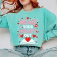 Read Your Heart Out Valentine Reading Book Lover Teacher Premium Tri-Blend Comfort Colors Sweatshirt Butter