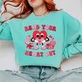 Read Your Heart Out Valentines Day Teachers Book Lovers Comfort Colors Sweatshirt Butter