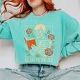 Read In Peace Skeleton Reading Book Halloween Teacher Comfort Colors Sweatshirt Butter