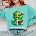 Readasaurus Reading Dinosaur Book Reader Bookworm Comfort Colors Sweatshirt Butter Readasaurus Reading Dinosaur Book Reader Bookworm Comfort Colors Sweatshirt Butter
