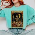 The Reader Tarot Card Book Lover Skeleton Art Goth Style Comfort Colors Sweatshirt Butter