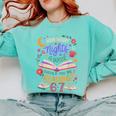 Reading 6 7 Meme Six Seven Cozy Book Lover Teacher Comfort Colors Sweatshirt Butter