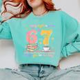 Reading 67 Teacher Six Seven Reading 6 7 Book Lover Comfort Colors Sweatshirt Butter