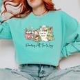 Reading All The Way Christmas Book Lover For Women And Teens Comfort Colors Sweatshirt Butter