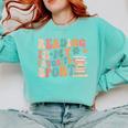 Reading Is My Favorite Sport Retro Groovy Book Lovers Comfort Colors Sweatshirt Butter
