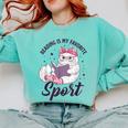 Reading Is My Favorite Sport Saying Cat And Book Lover Comfort Colors Sweatshirt Butter