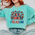 Reading Freadom Freedom Book Lover 4th Of July Men Women Comfort Colors Sweatshirt Butter Reading Freadom Freedom Book Lover 4th Of July Men Women Comfort Colors Sweatshirt Butter